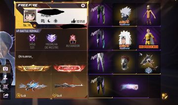 Conta de Free fire level +70 com 4 calças angelical e punho (negocio valor)