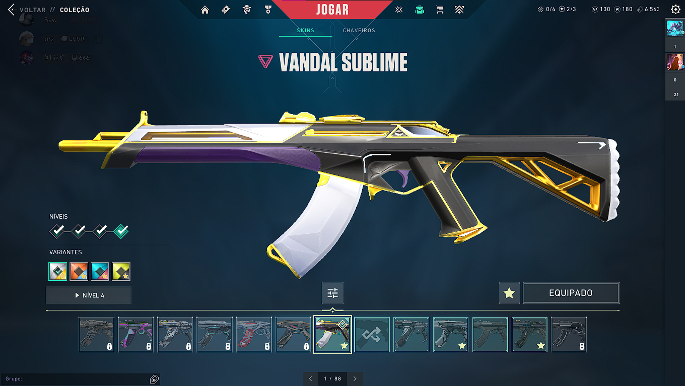 CONTA VALORANT COM SKINS BOAS (+R$600 GASTOS)