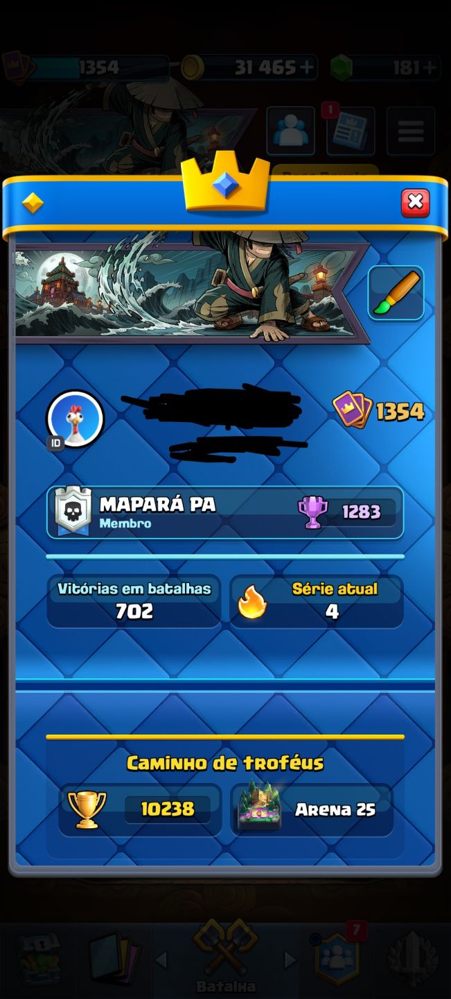 Conta Clash Royale com 10 k de troféus