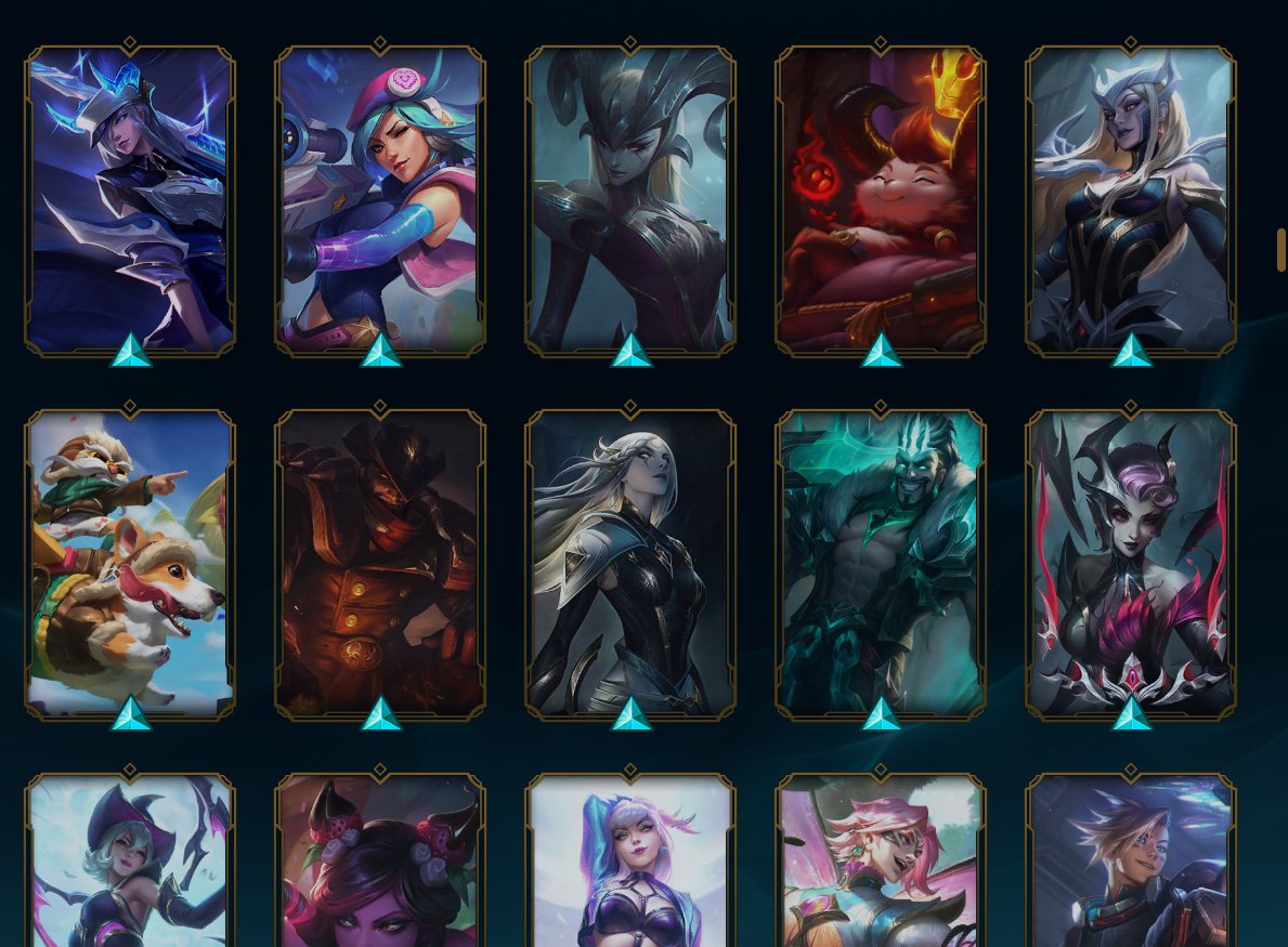 Conta do lol com 2 skins miticas e outras 294