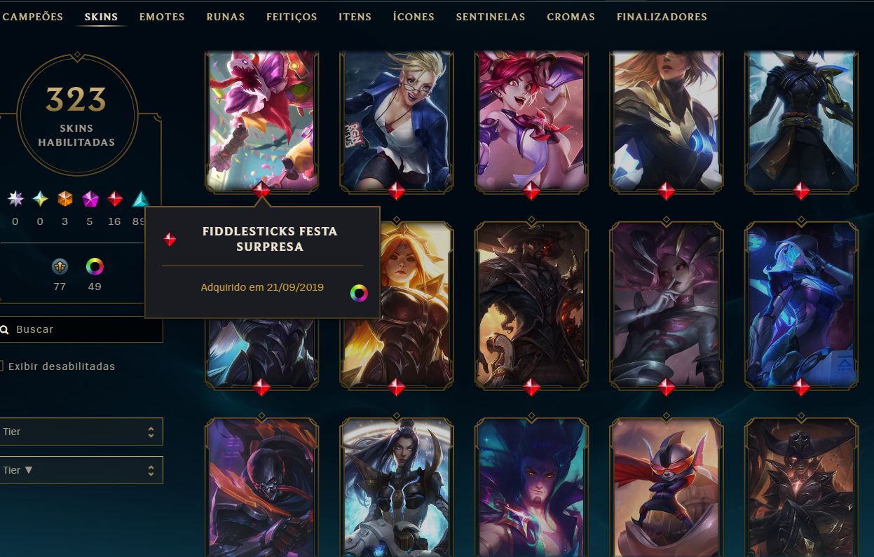 CONTA DE LOL COM TODOS CAMPEOS E EMAIL DE CRIAÇÃO DO ANO DE 2013.