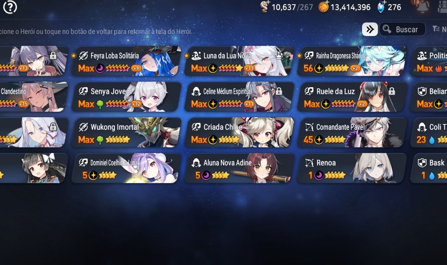 Conta epic seven com Rinak, Luna ML e muito mais!