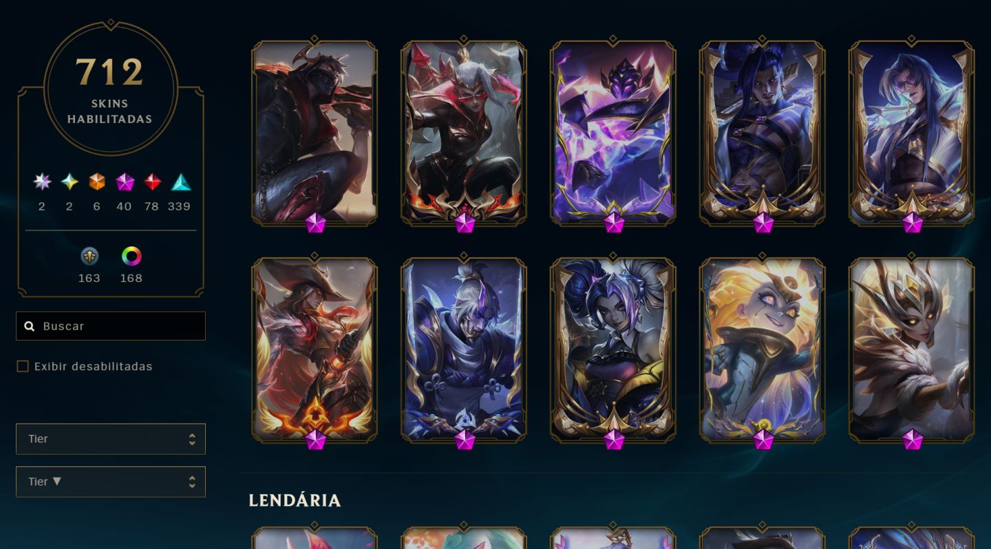CONTA LOL | MUITAS SKINS + CAMPEÕES | PRONTA PARA JOGAR