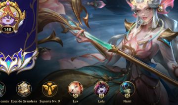 Conta main Lulu suporte e skins da lux Wild Rift