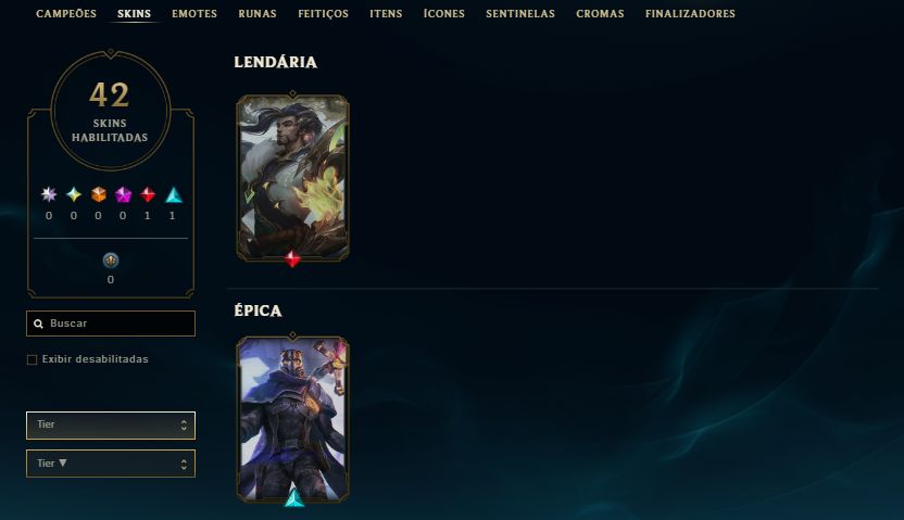 CONTA GOLD 4 / 2 SKINS + ESPÓLIO / YASUO DRAGÃO DOS SONHOS / PYKE T1 / 13K EA