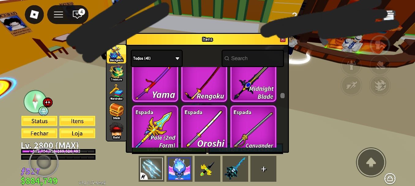 Conta Blox Fruit Full Lv Máximo Soco e Defesa