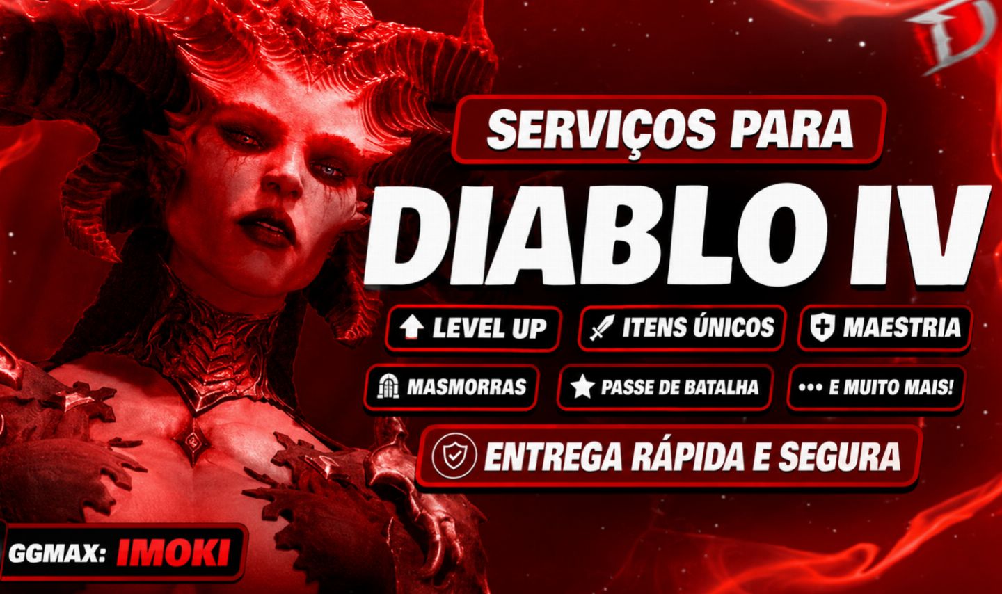 Serviços Diablo IV - Power Leveling, Farm, Boost e MUITO MAIS!