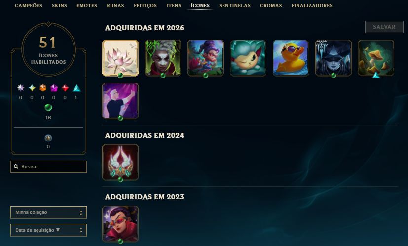 CONTA GOLD 4 / 2 SKINS + ESPÓLIO / YASUO DRAGÃO DOS SONHOS / PYKE T1 / 13K EA