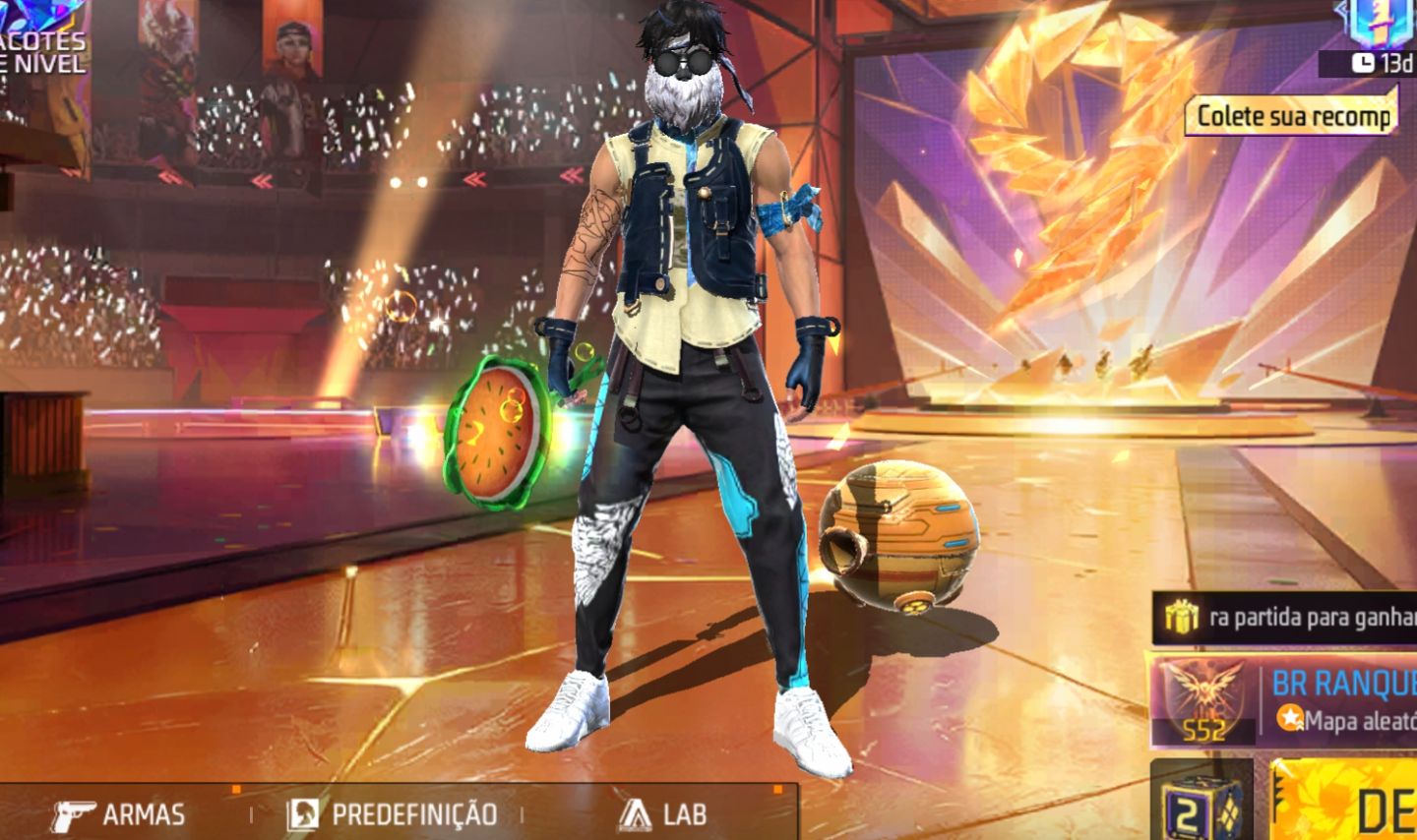 CONTA FREE FIRE CALÇA ANGELICAL AZUL
