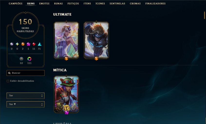 CONTA ESMERALDA 2018 - EX DIAMOND - DADOS DE CRIAÇÃO - 154 SKINS - 111 CROMAS
