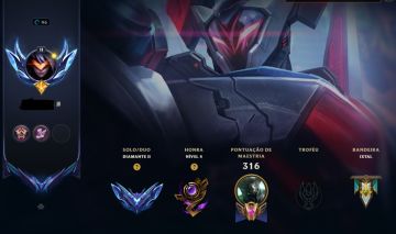Conta do lol nv 96, diamante II, 135 campeões, 51 skin(2 lendárias e 4 épicas)