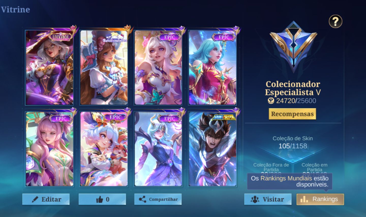 Conta mobile legends smurf