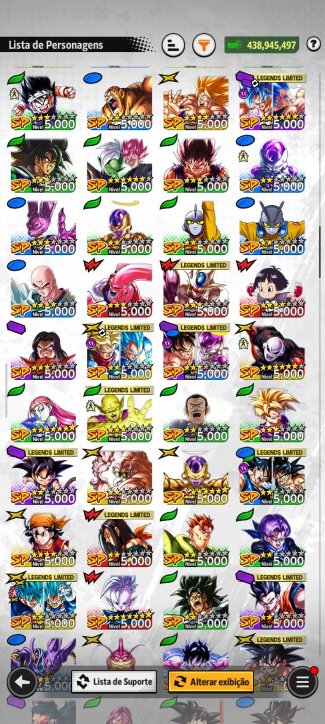 Conta dragonball legends com o novo goku ssj e cooler ultra