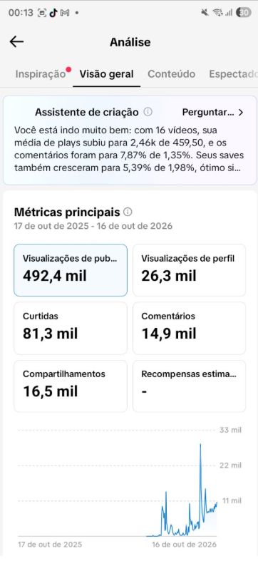 CONTA TIK TOK 28.000k REAIS + CURTIDAS ALTAS + ENGAJADA + GARANTIA , PRA IR LOGO