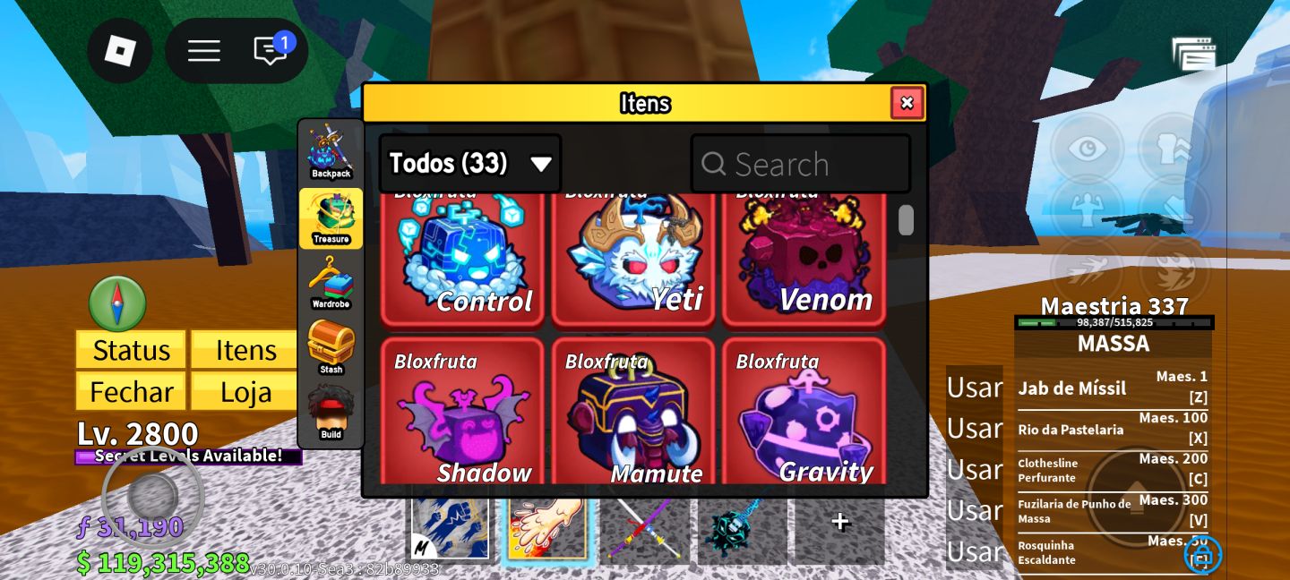 CONTA BLOX FRUITS +5K DE ROBUX GASTO DOUGH PERM DARCK BLADE E OUTRAS COISAS RARA