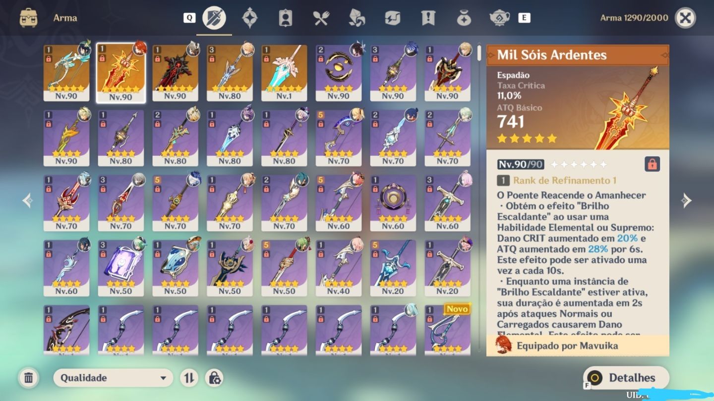 AR 58 - CONTA GENSHIN IMPACT / META / ENDGAME