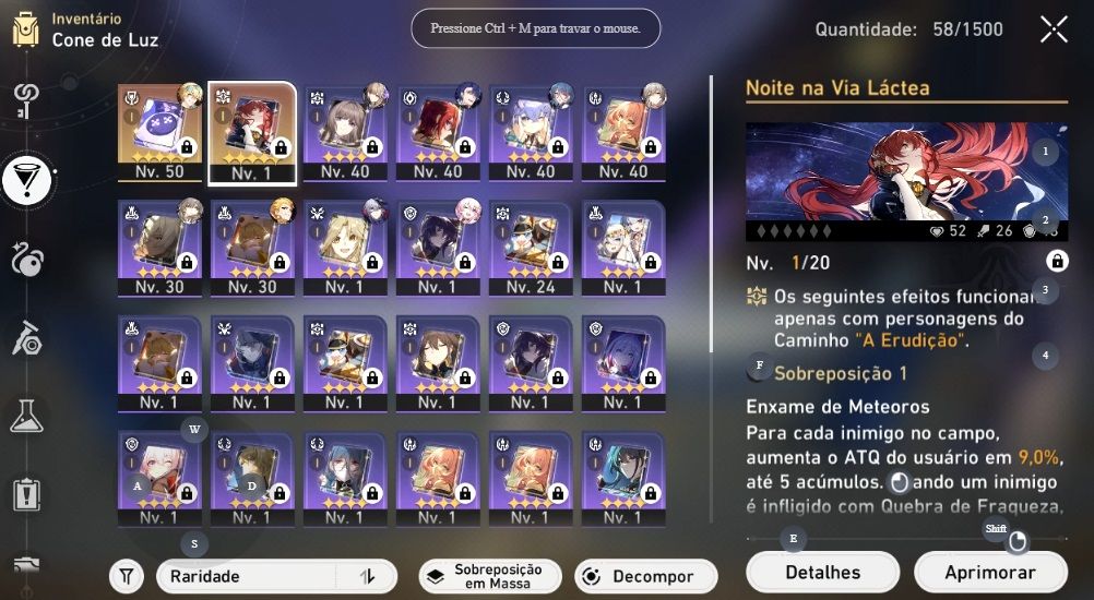 Genshin Varesa + Vodyanitsa e Mizuki C1 AR41 e Star Rail Aventurine WF AR40