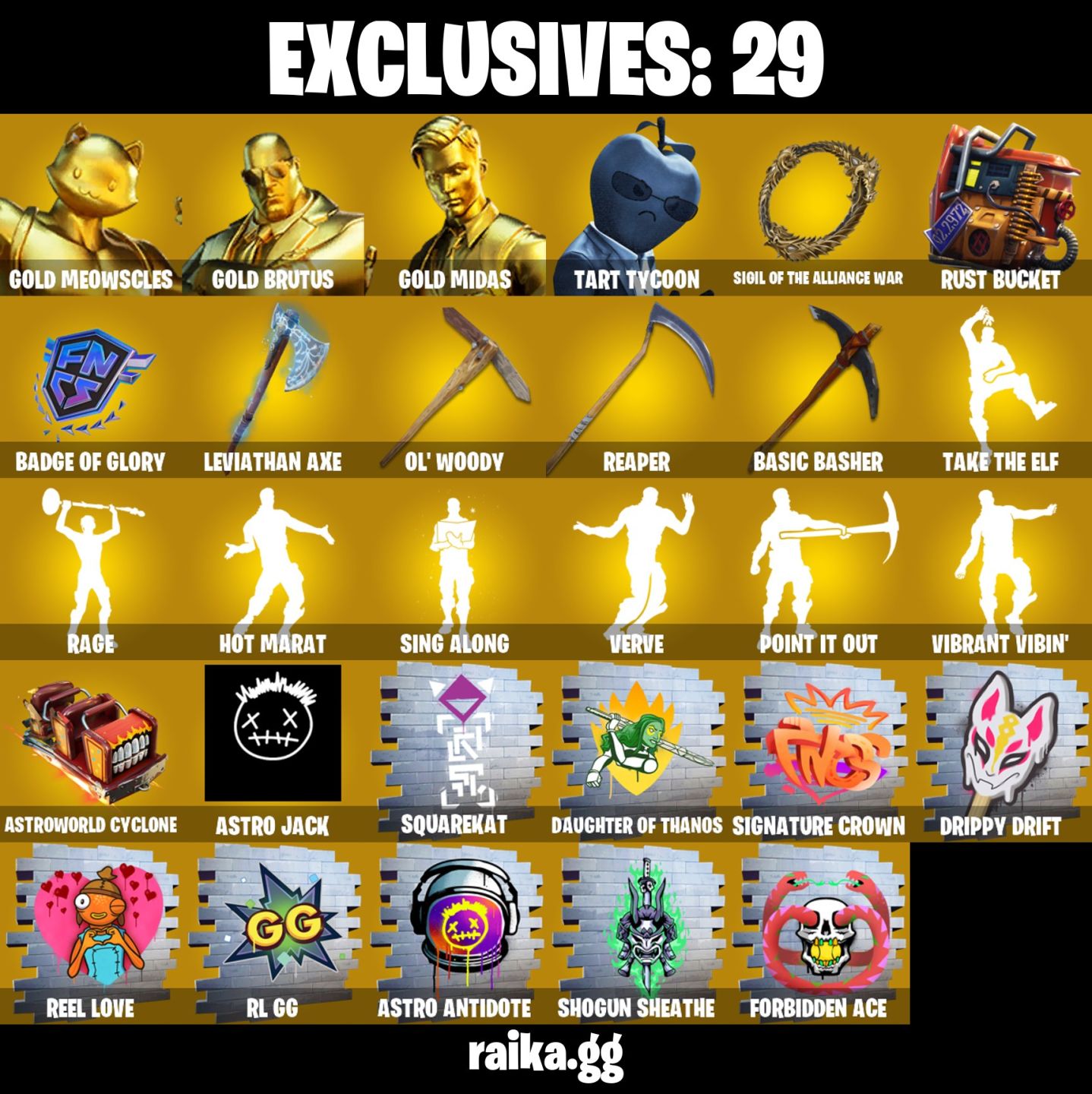 239 skins Gold Midas Leviathan Axe Lara croft e muitas skins 450 vb