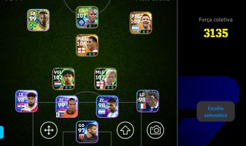 Conta efootball com Messi e bellingham bigtime e outros jogadores muito bom
