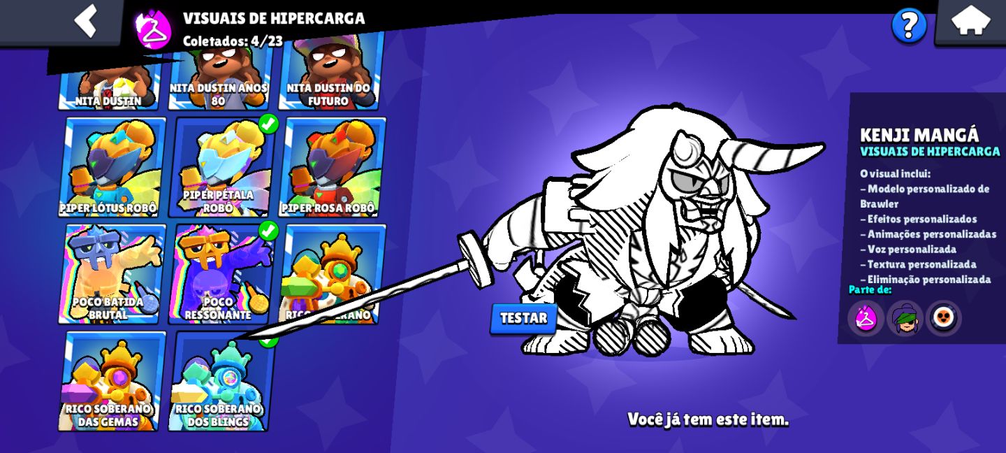 Conta iniciante de brawl star