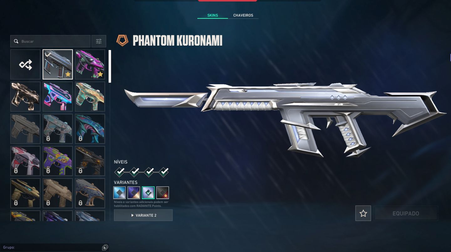 (FE) Conta Valorant | Kuronami Knife + Phantom | Sheriff Protocol | Ouro 3/Lv.96