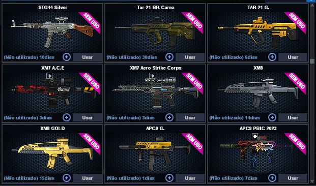 Conta PointBlank - Itens raros/exclusivos