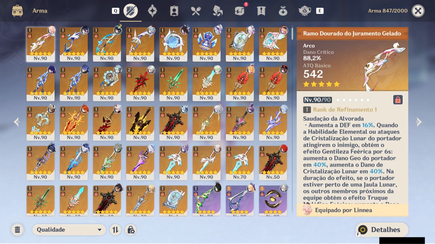 Conta Endgame | 39 Personagens T5 - 37 armas T5 (Columbina C2 + Odette C2 etc)