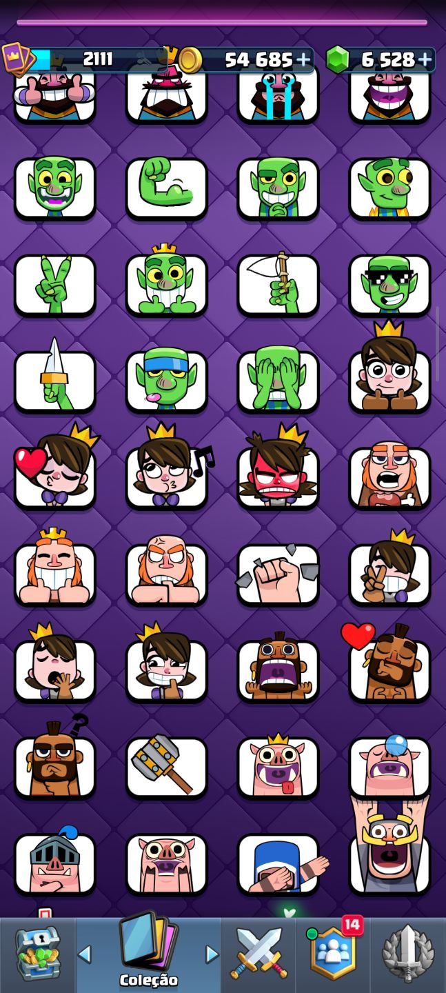 PROMOÇÃO,Conta Clash Royale 72% Full