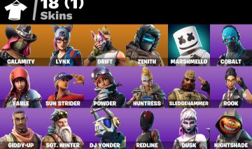 CONTA FORTNITE | CALAMIDADE | ATEMPORAL | MARSHMELLO | LYNX | 19 SKINS