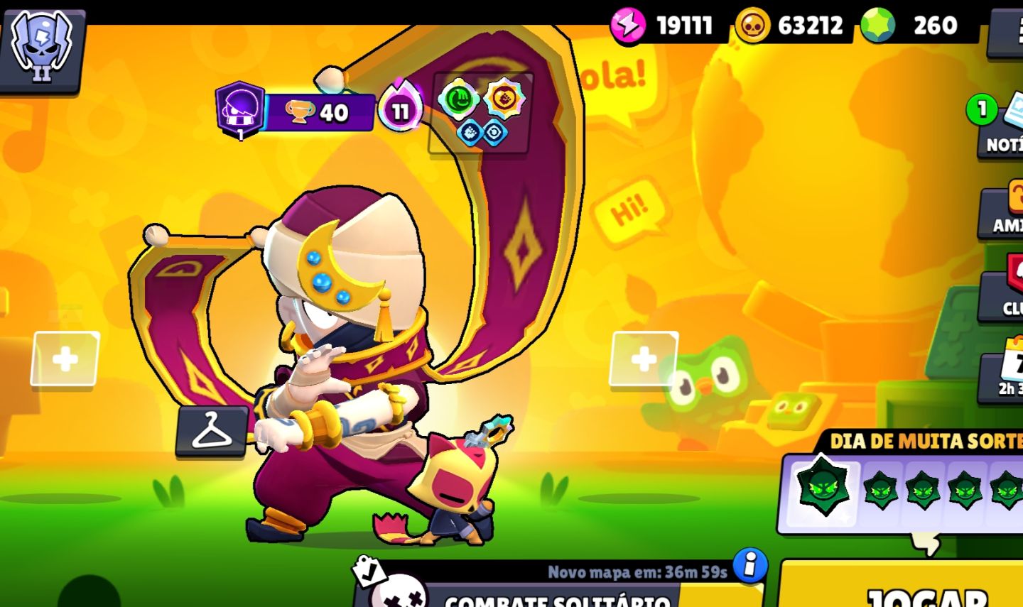 CONTA BRAWL STARS BARATA | BARATA| MUITOS RECURSOS | 272 SKINS | 40 HIPERCARGAS