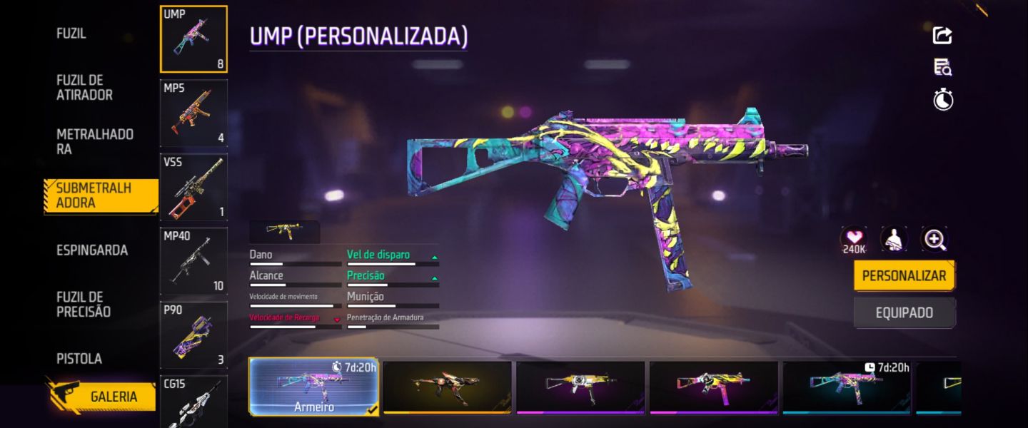 CONTA FULL ATT DE FREE FIRE PARA APOSTADO SKINS BASICAS