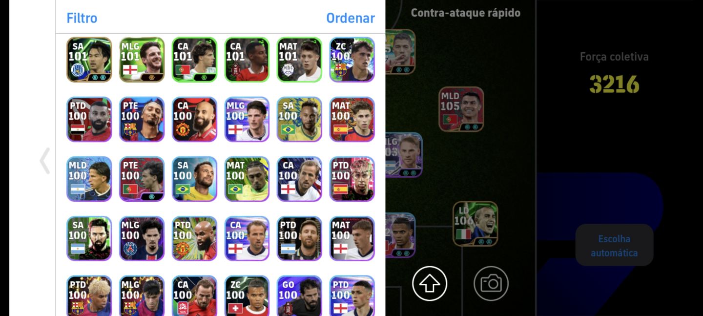 CONTA DE EFOOTBALL RARA COM 3216 de força