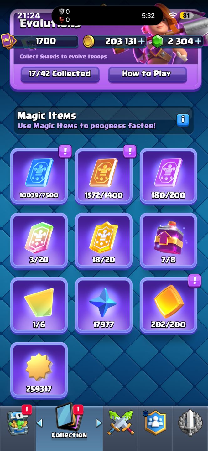 CONTA CLASH ROYALE 14k TROFÉU