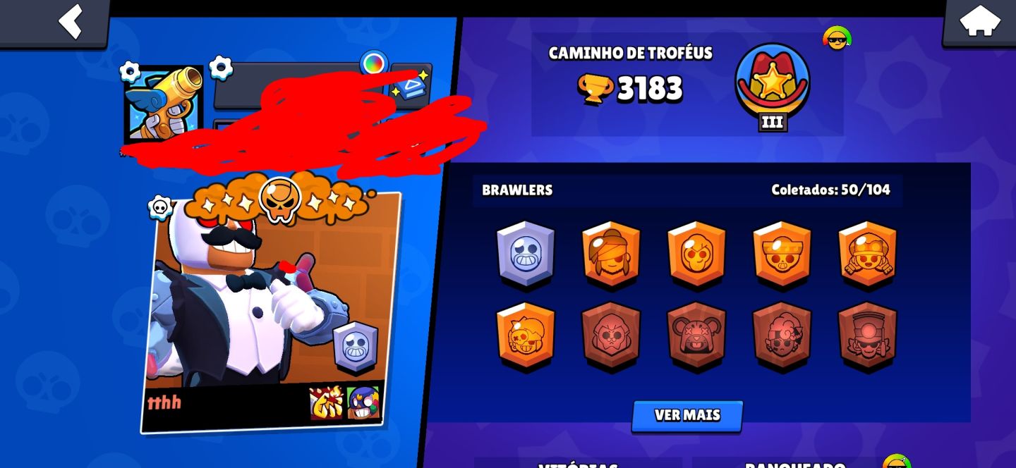 Conta brawl stars com skins raras e misticas