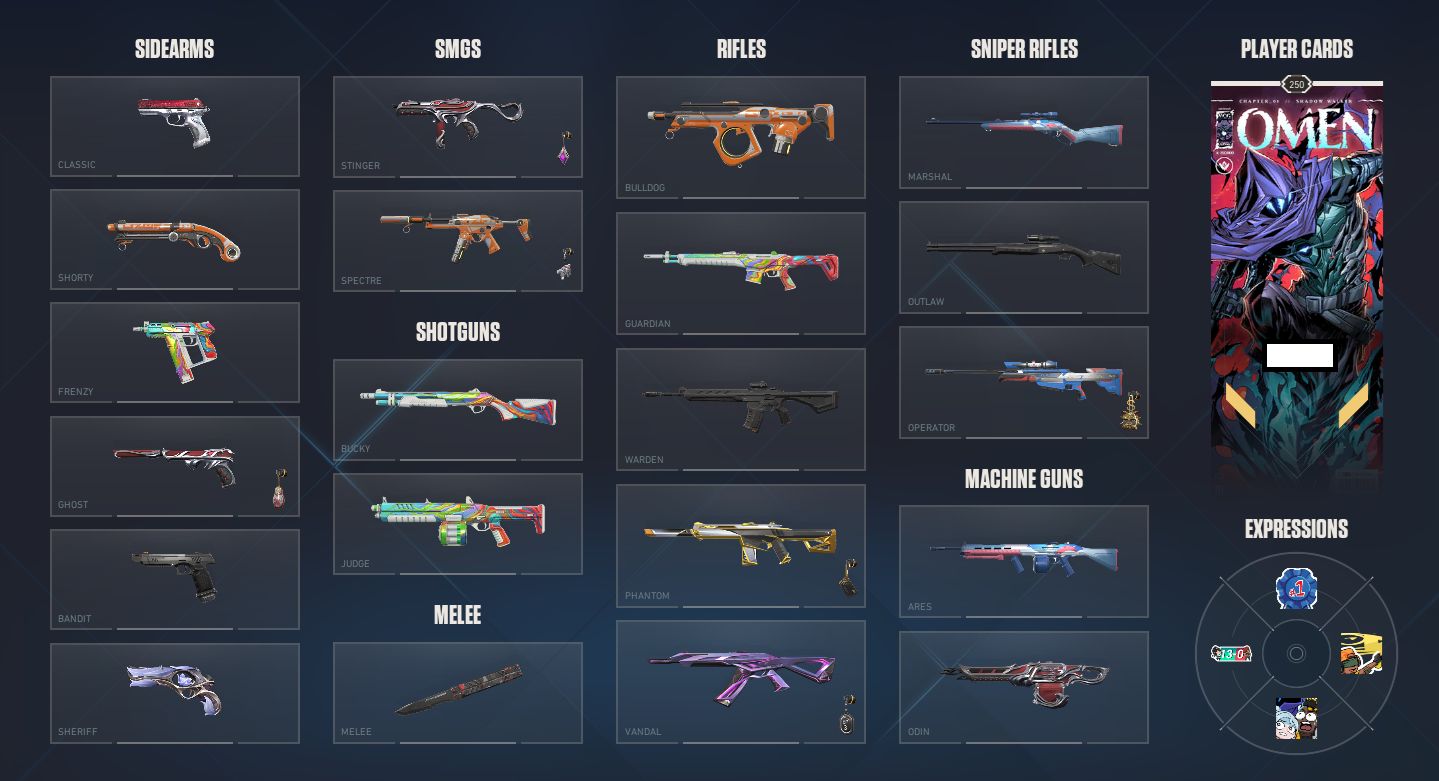CONTA VALORANT 13 SKINS + ASC 1 (RANK ATIVO) PROMOÇÃO!!