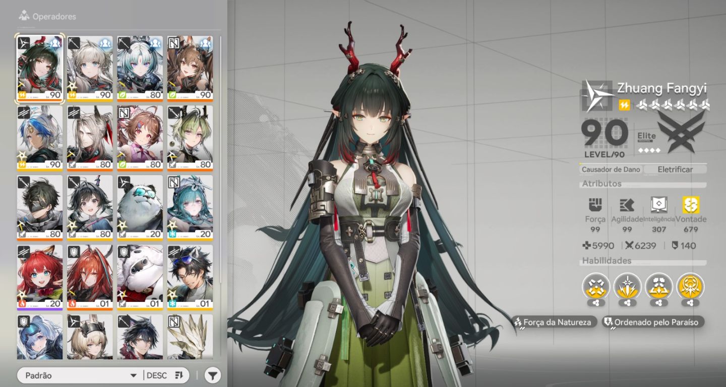 Conta Arknights Endfield Lvl 60 - Zhuang P1 +Bis/Gilberta+Bis/Arcane+Passe