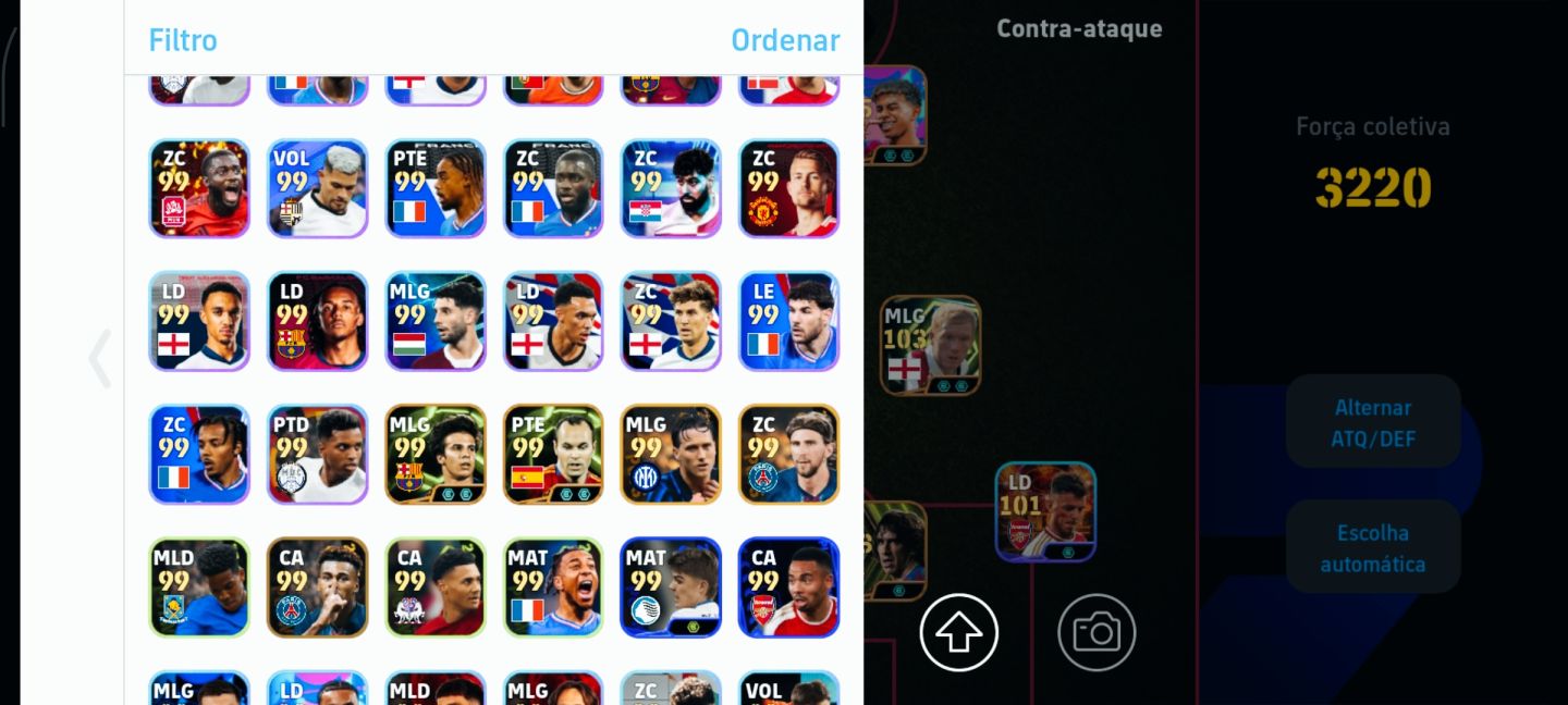 CONTA DE EFOOTBALL COM FORÇA 3220 PRA SAIR LOGO!!!