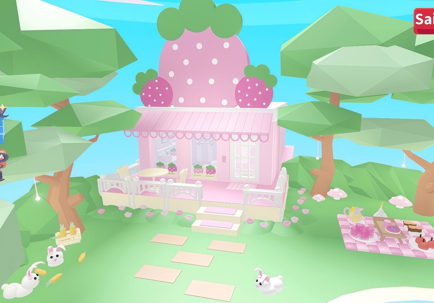 Casa Tiny Preppy (Decorada Moranguinho) no Adoptme!
