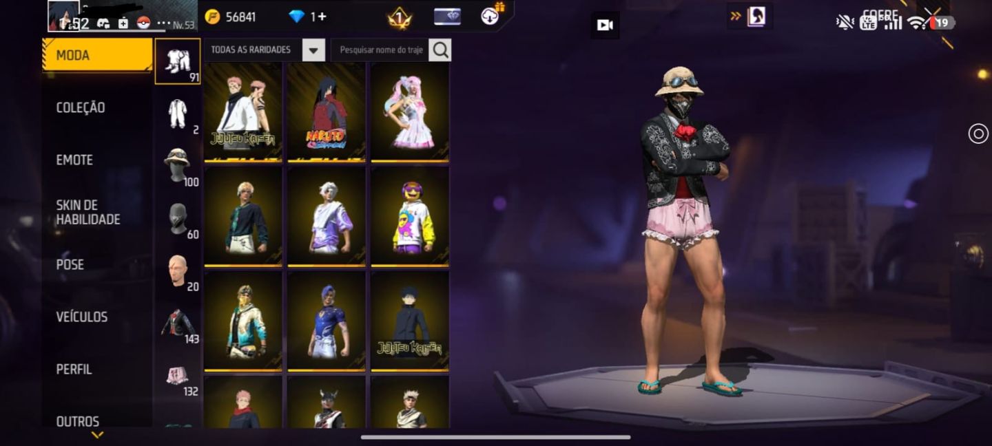 Conta free fire [Com varias skins de parceria]