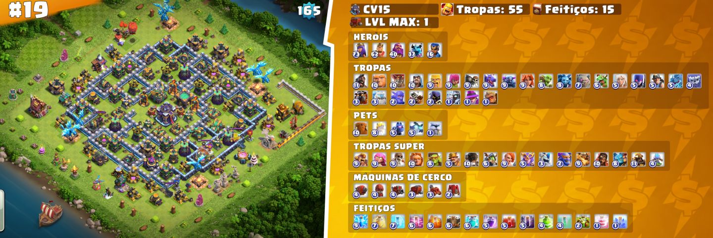 EM OFERTA!! - CLASH OF CLANS CONTAS COM OS MAIORES LVL DE CC & CV FULLS