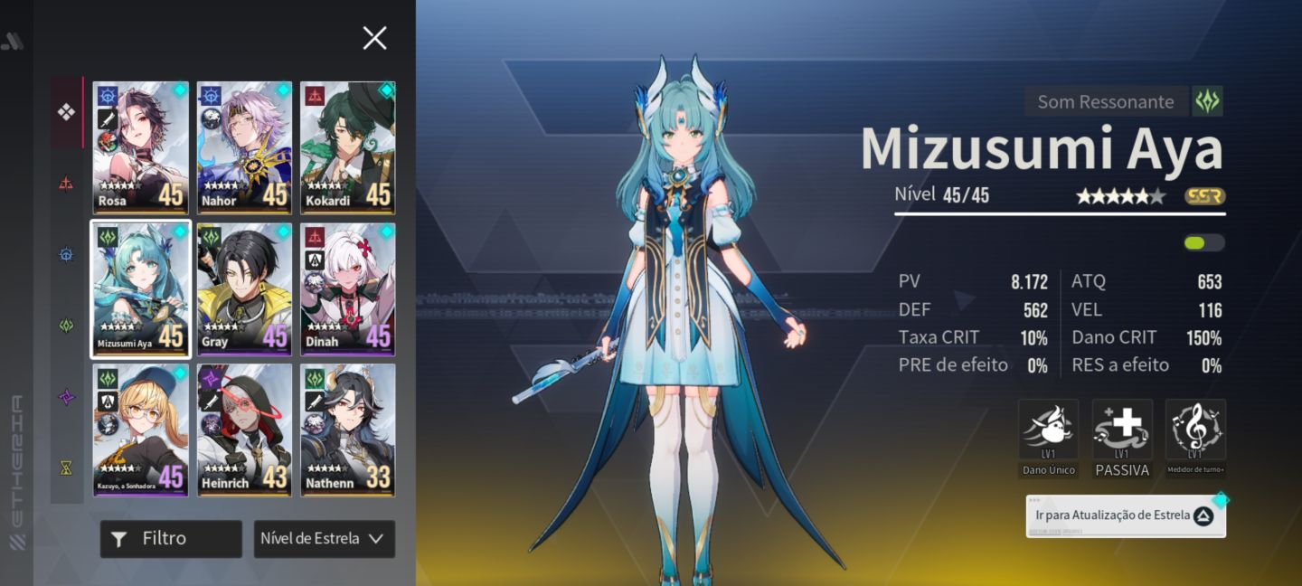 Etheria | 250+ Summons (175 Limitados) + Liliam Max 285% CD + 9x SSR 6 + Skin