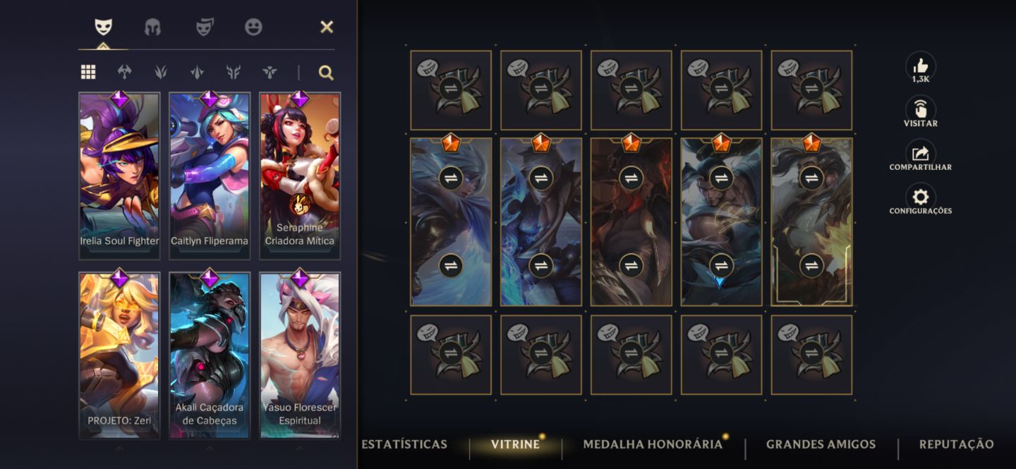 Conta: wild rift ( algumas skins épicas e lendárias inclusas)
