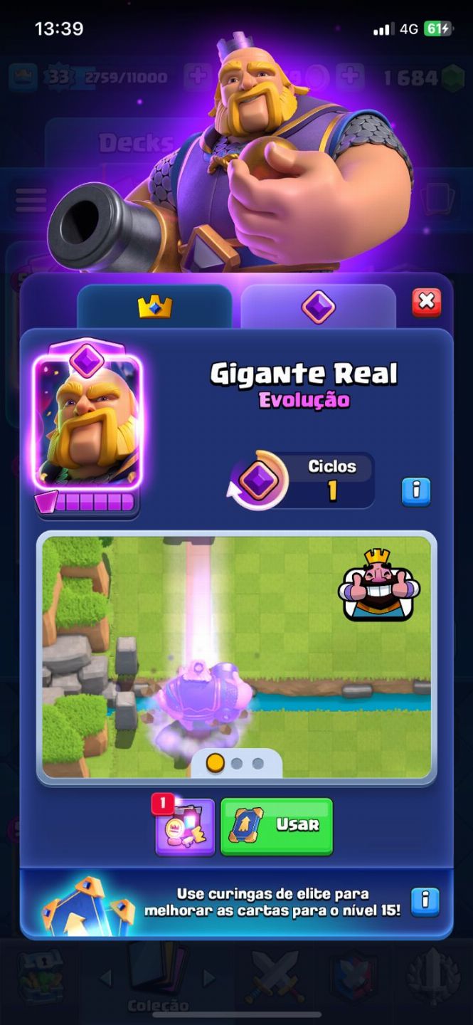 Conta clash royale com 1 passe de batalha da bruxa, e outras evoluções No PRECIN