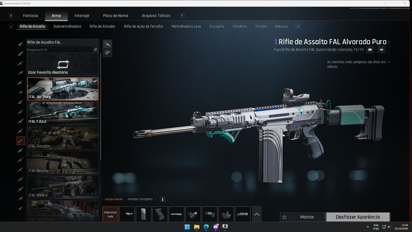 CONTA ARENA BREAKOUT | ABI | SKINS RARAS | EVITA | HK EVITA | S0 | REFJAO