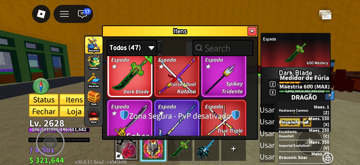 CONTA BLOX FRUITS ANTIGA COM DRAGON PERM e PORTAL PERM!!!
