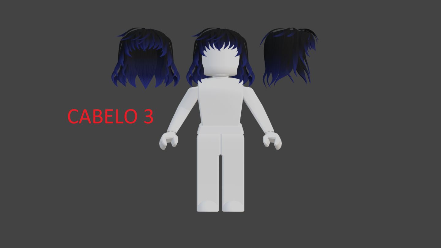 CABELOS 3D FEITOS NO BLENDER PARA SEU JOGO ROBLOX