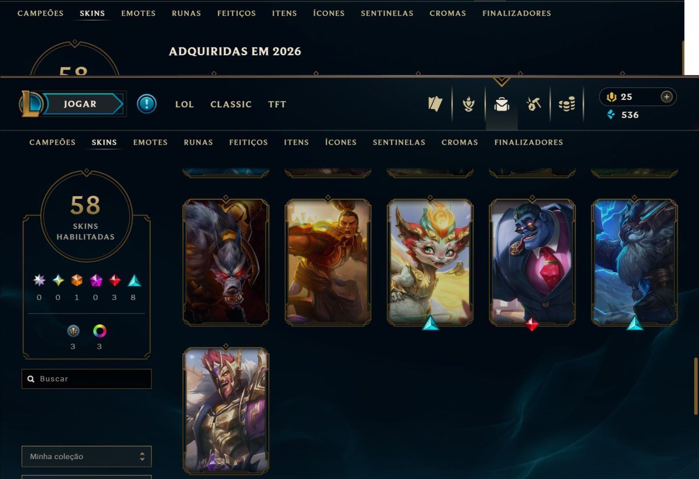 Conta de league of legends Ouro na solo e platina na flex