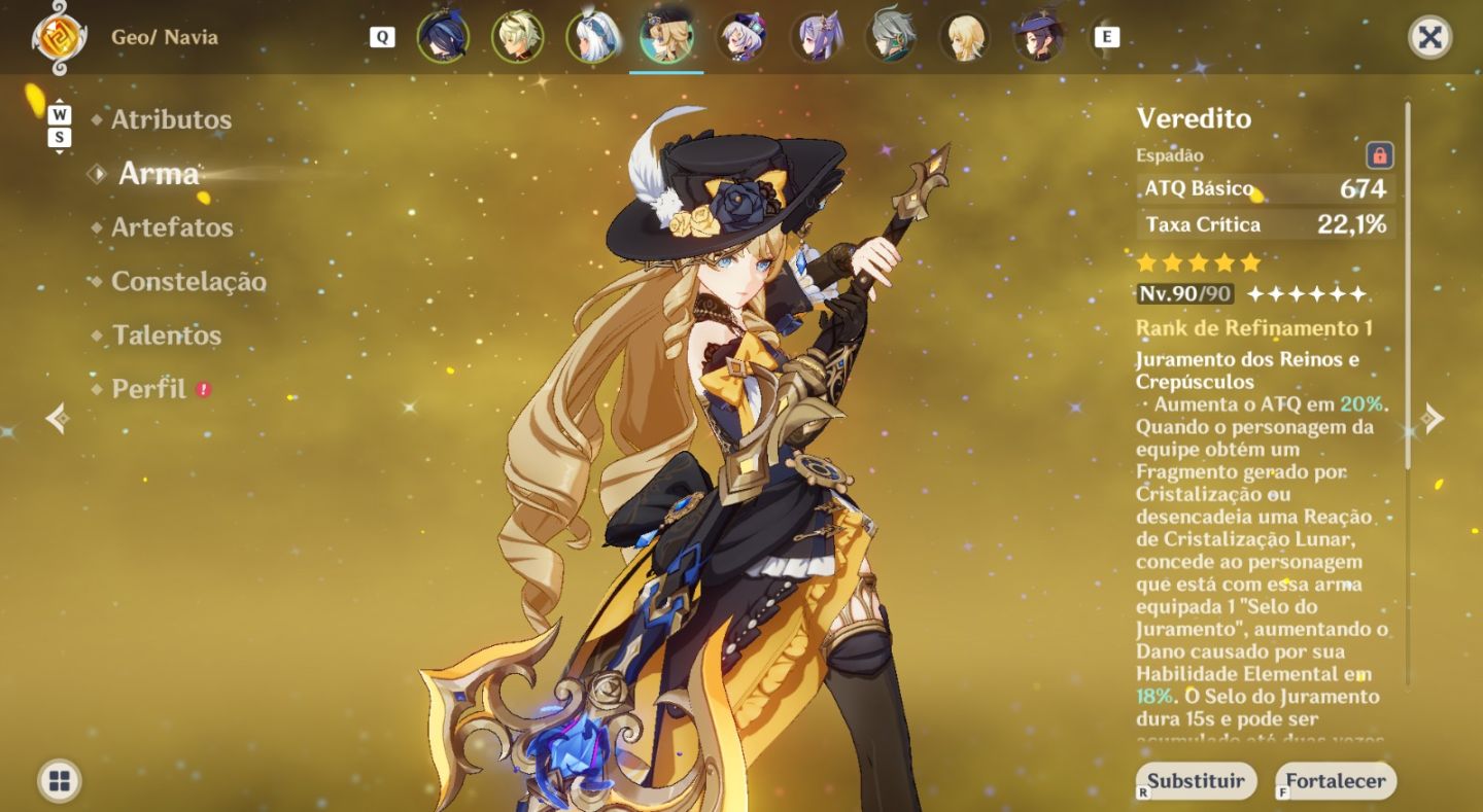 CONTA GENSHIN IMPACT RANK 55 CONTA COM CLORINDE C2R2 + ABSOLVIÇÃO R2