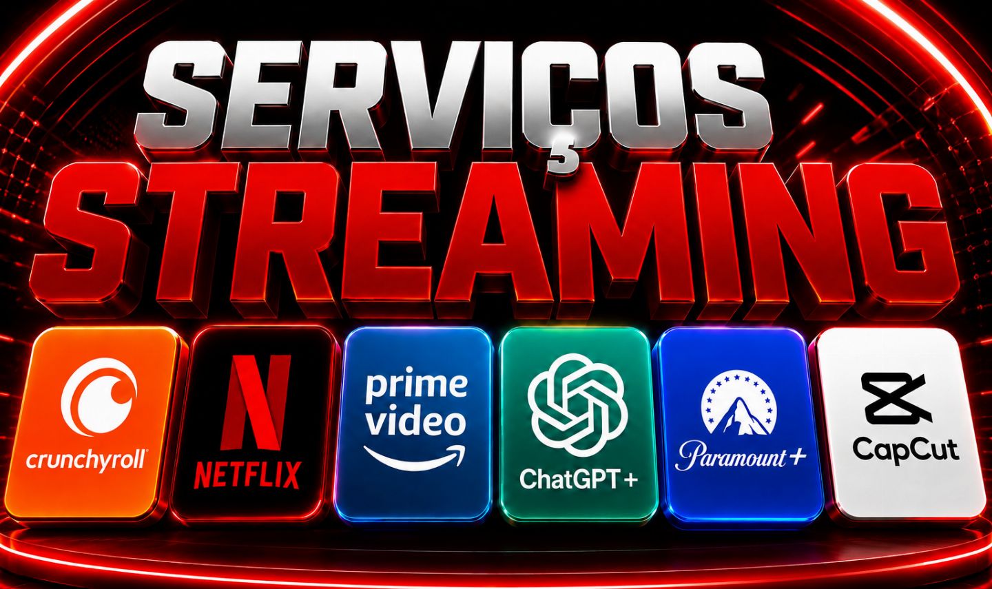 NETFLIX+CHAT GPT++PARAMOUNT++YOUTUBE PREMIUM+PRIME VÍDEO+CRUNCHROLL