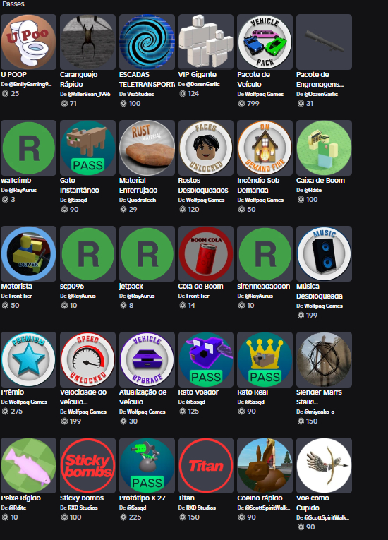Conta de roblox rica com muitos passes 25k de robux gastos + 140 robux